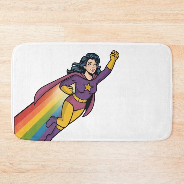 Item preview, Rainbow Trail Pride Superhero Woman designed and sold by Anne97s.
