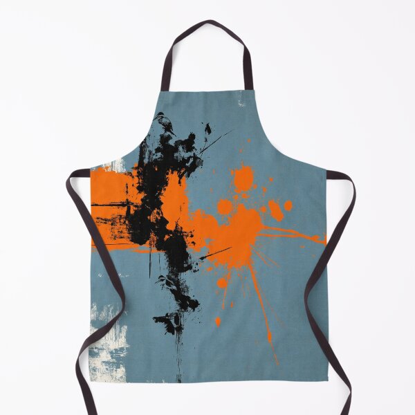 Item preview, Blue & Ember Gestural Abstract No.16 | Textured Art designed and sold by SlowRegardArt.