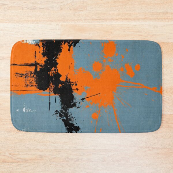 Item preview, Blue & Ember Gestural Abstract No.16 | Textured Art designed and sold by SlowRegardArt.