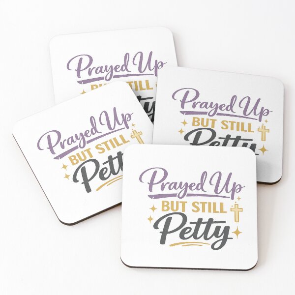 Item preview, Prayed Up But Still Petty Funny Christian Faith Shirt Design designed and sold by SoulThread Studio.