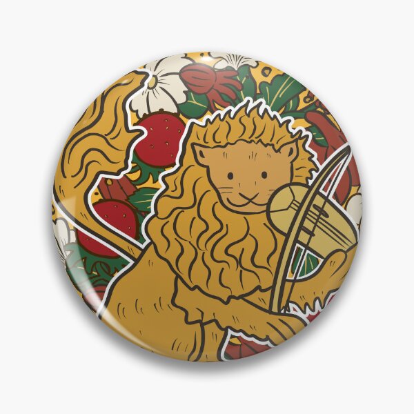Item preview, Cute Medieval Lion Fiddler Illustration Design designed and sold by MariOyama.