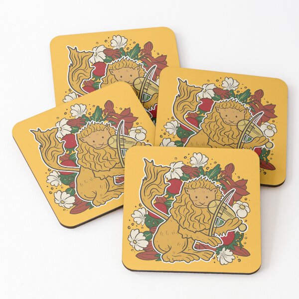 Item preview, Cute Medieval Lion Fiddler Illustration Design designed and sold by MariOyama.