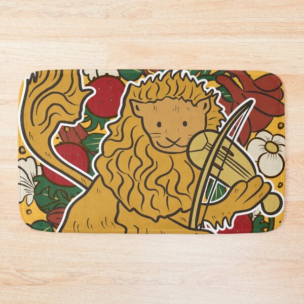 Item preview, Cute Medieval Lion Fiddler Illustration Design designed and sold by MariOyama.