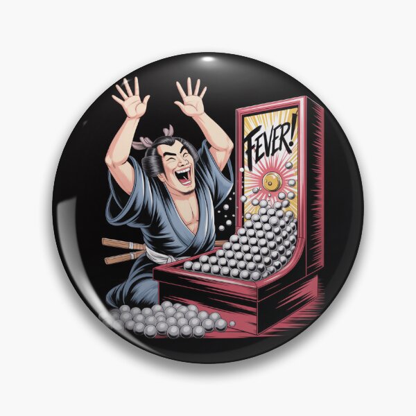Item preview, Funny Pachinko Samurai - Retro Japanese Gaming Art designed and sold by Structure-Blue.