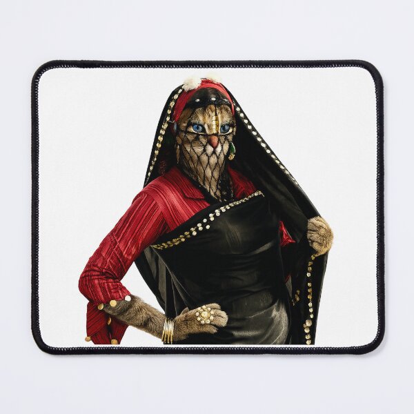 Item preview, Bastet in the Alexandrian Melaya Leff – Egyptian Folk Cat Art,Old Cairo  designed and sold by TuyaArts.