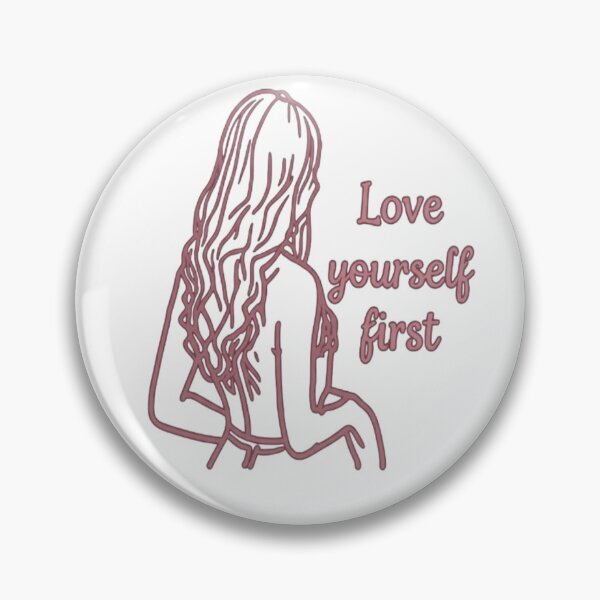 Artikelvorschau, Love Yourself First Line Art Frau entworfen und verkauft von Ahmedsyde.