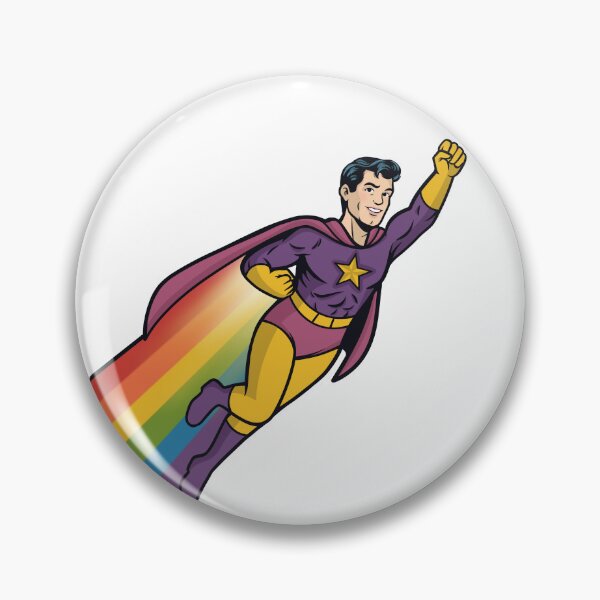 Item preview, Rainbow Trail Pride Superhero Man designed and sold by Anne97s.