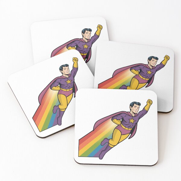 Item preview, Rainbow Trail Pride Superhero Man designed and sold by Anne97s.