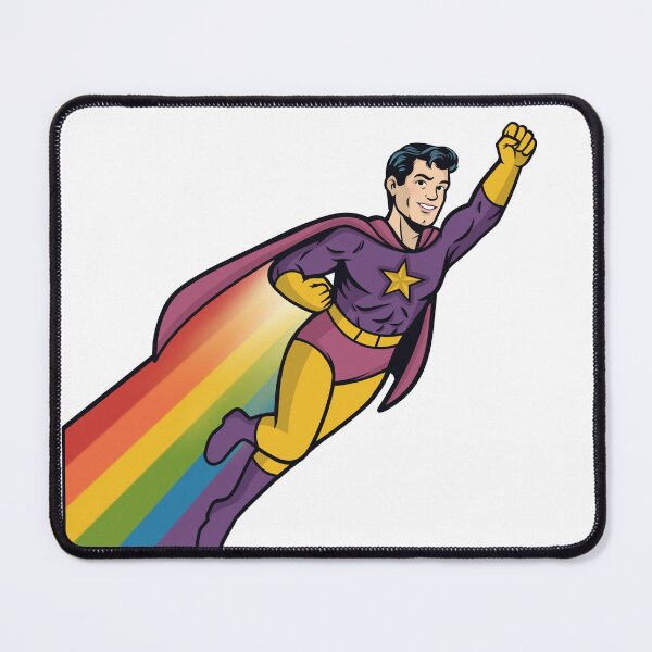Item preview, Rainbow Trail Pride Superhero Man designed and sold by Anne97s.
