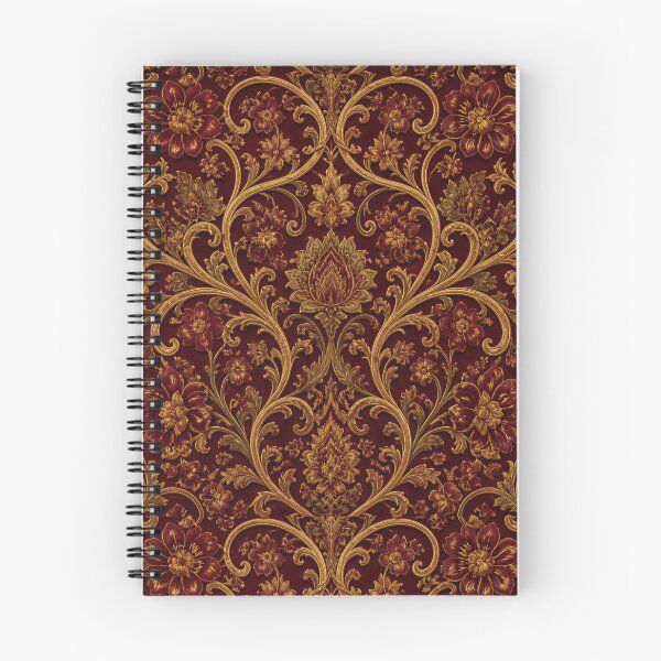 Item preview,  Luxury Victorian Baroque Damask Pattern in Burgundy and Gold designed and sold by advanceprintart.