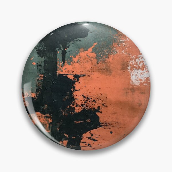 Item preview, Black Form & Orange Explosion No.17 | Textured Abstract designed and sold by SlowRegardArt.
