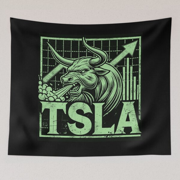Item preview, Tesla Stock Investor EV Market Bull Run Trading Design designed and sold by TEEJAMBOREE.