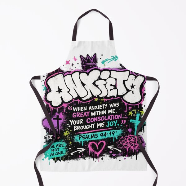Item preview, Anxiety Psalm 94:19 Graffiti Design designed and sold by ButterflyHolly Resource.