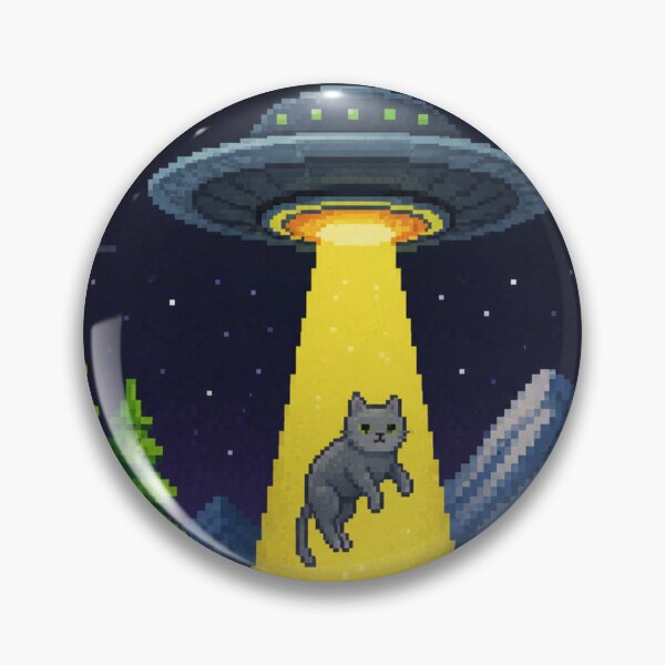 Item preview, Abducted Pixel UFO Cat designed and sold by Nol1ytv.