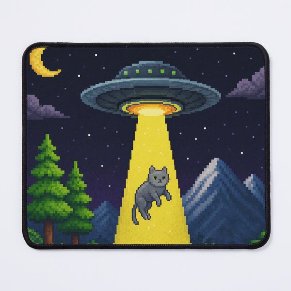 Item preview, Abducted Pixel UFO Cat designed and sold by Nol1ytv.