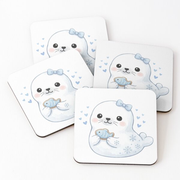 Item preview, Cute baby seal WBlue designed and sold by BoraBlossomN25.