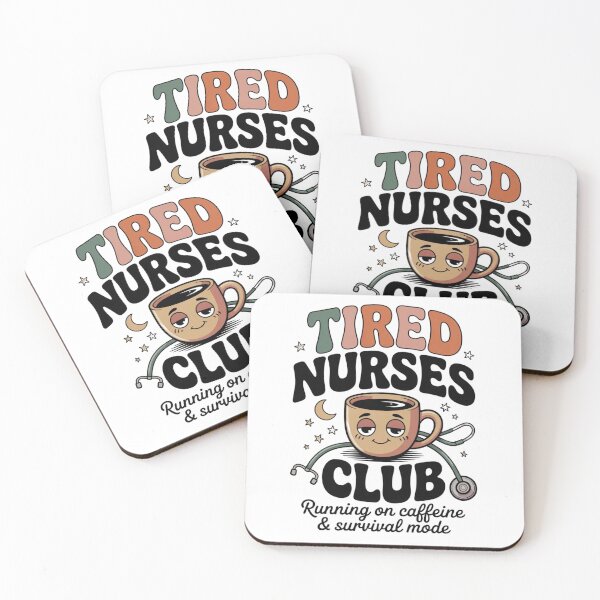 Item preview, Tired Nurses Club Funny Nurse Coffee Survival Quote Classic T-Shirt  designed and sold by podlook.
