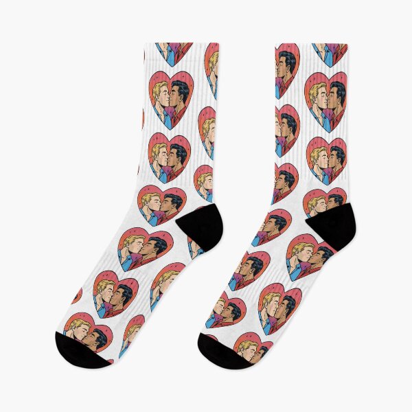 Item preview, Vintage Pop Art Gay Kiss Heart Pride designed and sold by Anne97s.