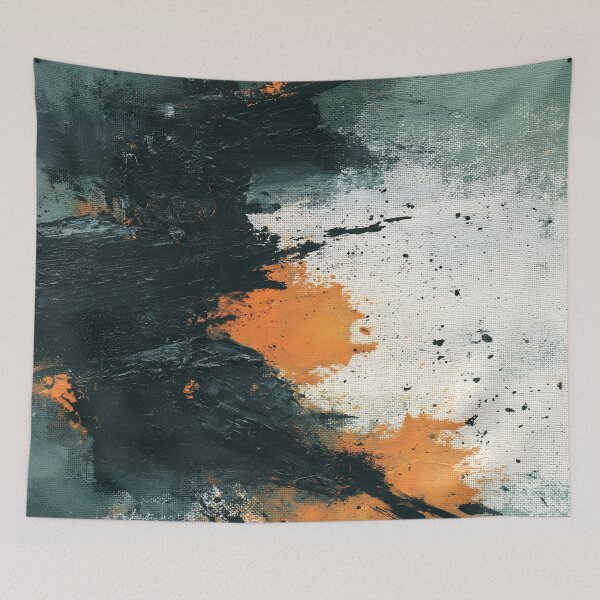 Item preview, Teal & Light Gestural Abstract No.18 | Textured Art designed and sold by SlowRegardArt.