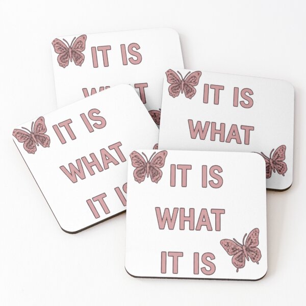 Item preview, It Is What It Is quote with butterflies designed and sold by Ahmedsyde.