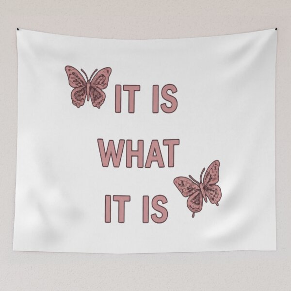 Item preview, It Is What It Is quote with butterflies designed and sold by Ahmedsyde.