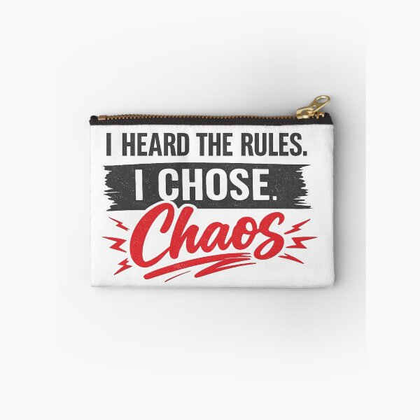 Item preview, I Heard The Rules I Chose Chaos Funny Rebel Humor Shirt Design designed and sold by SoulThread Studio.