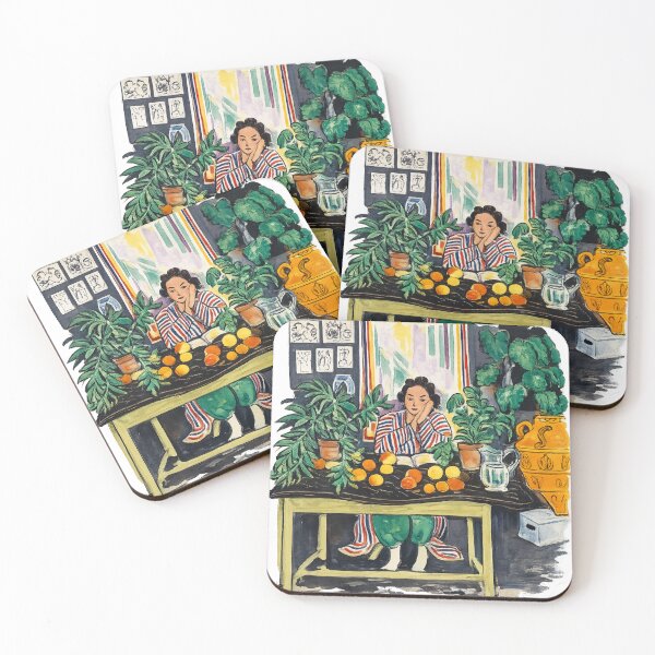 Item preview, Interior with an Etruscan Vase by Henri Matisse - Modernist Interior Painting Illustration for Mid Century Art Lovers designed and sold by RickE.