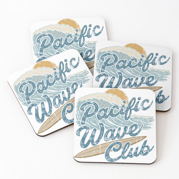 Item preview, Retro Surf Club Pacific Wave Vintage 60s Surfing T-Shirt designed and sold by charliedelong.