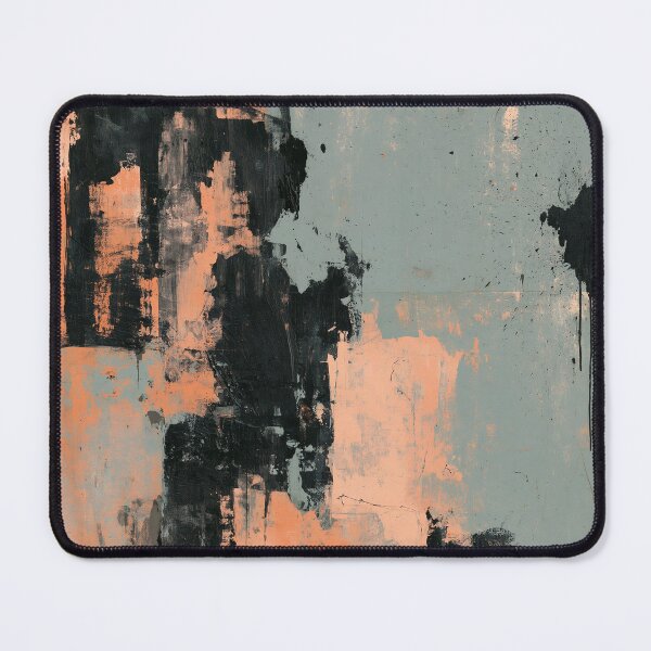 Item preview, Vertical Teal & Coral Abstract No.19 | Textured Art designed and sold by SlowRegardArt.
