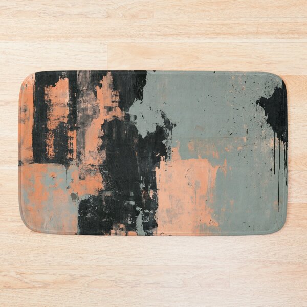 Item preview, Vertical Teal & Coral Abstract No.19 | Textured Art designed and sold by SlowRegardArt.