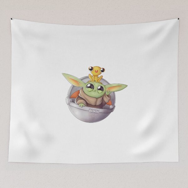 Item preview, frog & yoda Baby Grogu funny stickers ! Frog & Yoda Baby Grogu Funny Stickers – Cute Star Wars Meme Decals for Laptop, Water Bottle, or Scrapbook designed and sold by Ulikedigital14.