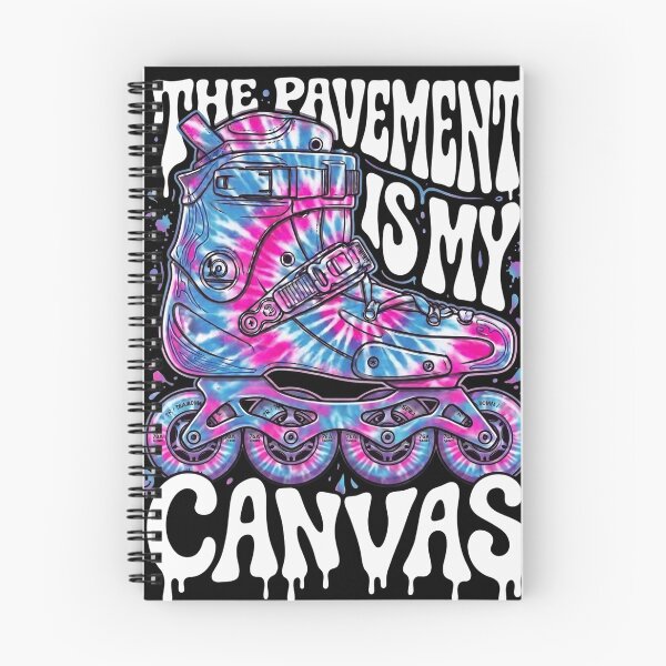 Item preview, The Pavement is My Canvas Groovy Tie Dye Rollerblading Merch Inline Skating T-Shirt designed and sold by Forbidden Merch.
