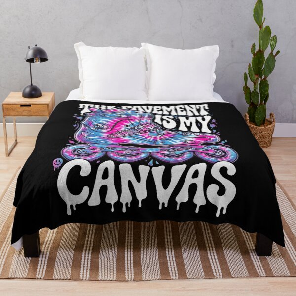 Item preview, The Pavement is My Canvas Groovy Tie Dye Rollerblading Merch Inline Skating T-Shirt designed and sold by ivanlamb89.
