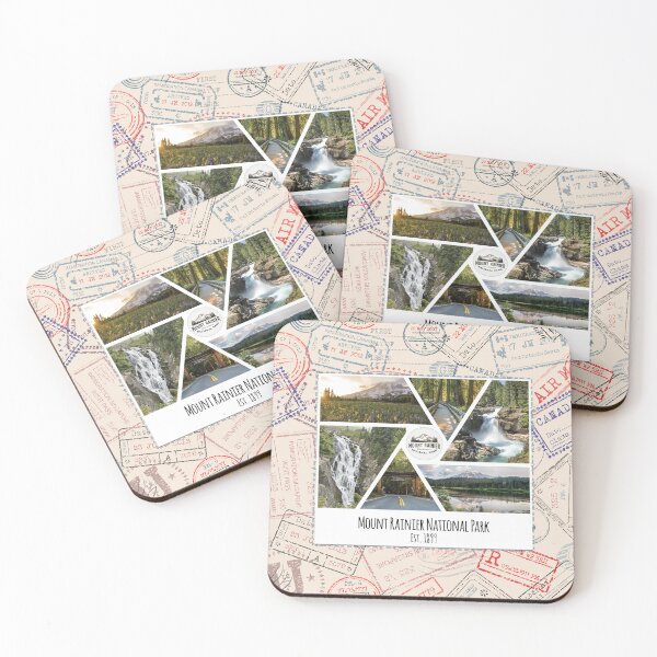 Item preview, Mount Rainier National Park image collage designed and sold by SmyrnaBuffalo.