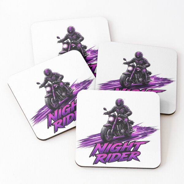 Item preview, Night Rider motorcycle design in neon purple designed and sold by Ahmedsyde.