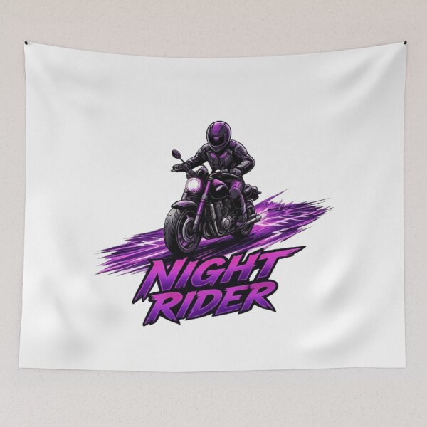 Item preview, Night Rider motorcycle design in neon purple designed and sold by Ahmedsyde.