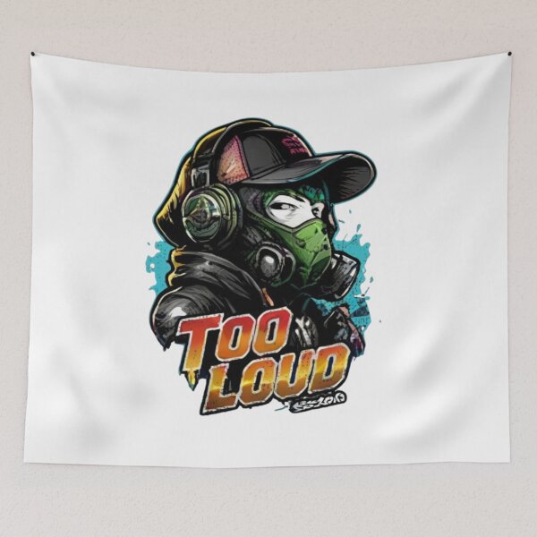 Item preview, Too Loud Urban Gaming Design with Gas Mask designed and sold by Ahmedsyde.