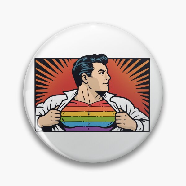 Item preview, Retro Comic Superhero Rainbow Pride Suit designed and sold by Anne97s.