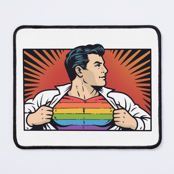 Item preview, Retro Comic Superhero Rainbow Pride Suit designed and sold by Anne97s.
