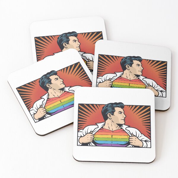 Item preview, Retro Comic Superhero Rainbow Pride Suit designed and sold by Anne97s.