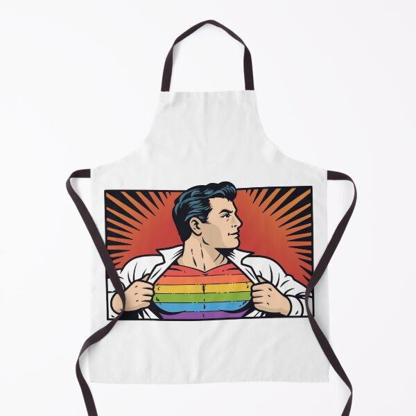 Item preview, Retro Comic Superhero Rainbow Pride Suit designed and sold by Anne97s.