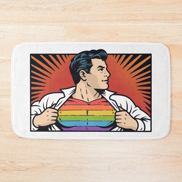 Item preview, Retro Comic Superhero Rainbow Pride Suit designed and sold by Anne97s.