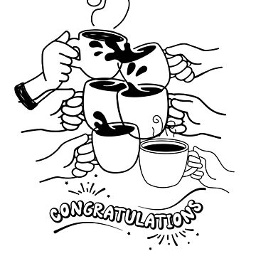 Artwork thumbnail, Congratulations coffee by Lorens Designs