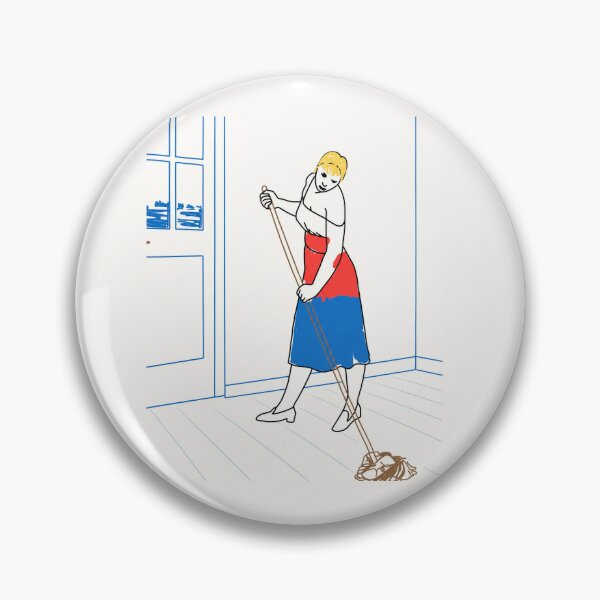 Item preview, Woman Mop Cleaning Home Illustration designed and sold by goldcov.