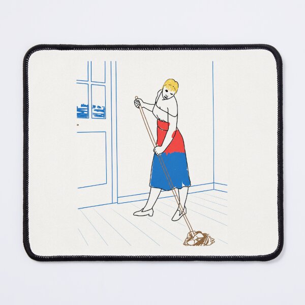Item preview, Woman Mop Cleaning Home Illustration designed and sold by goldcov.