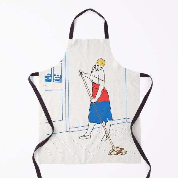 Item preview, Woman Mop Cleaning Home Illustration designed and sold by goldcov.