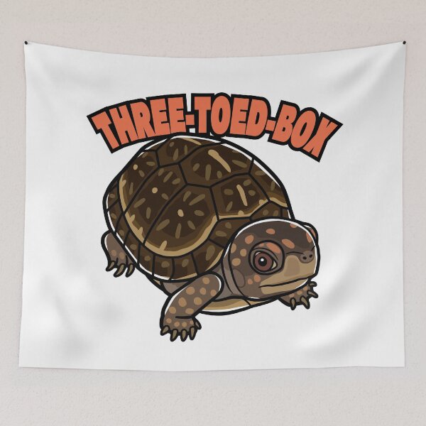 Item preview, Three-toed Box Turtle Japanese Pop Art designed and sold by Rie-TortoTurtle.
