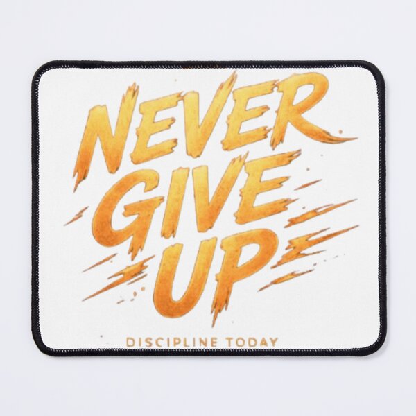 Item preview, Never Give Up motivational golden quote with crown designed and sold by Ahmedsyde.