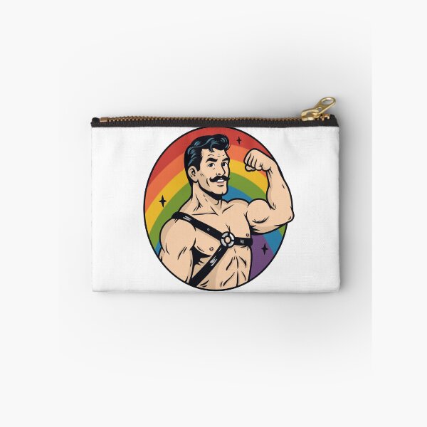 Item preview, Retro Pop Art Rainbow Leather Pride Man designed and sold by Anne97s.