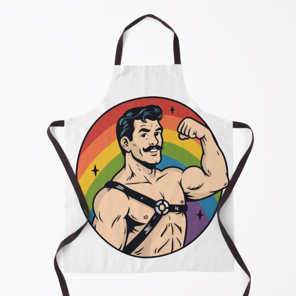 Item preview, Retro Pop Art Rainbow Leather Pride Man designed and sold by Anne97s.